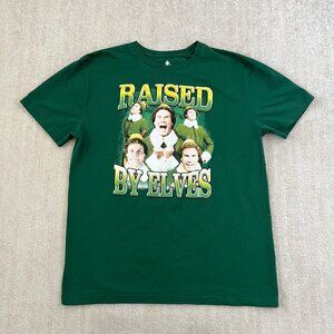 Buddy The Elf Green Cotton Short Sleeve Tee Shirt XL Raised by Elves